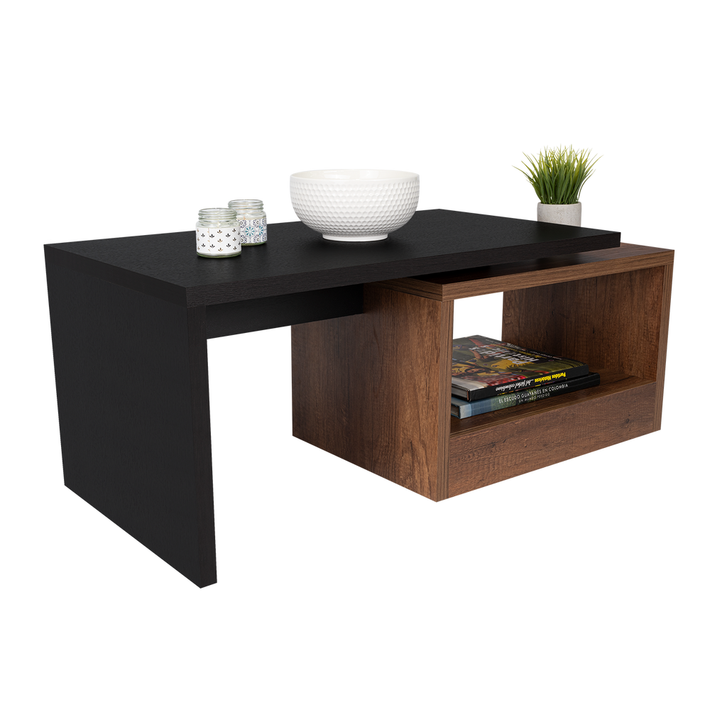 Mesa de Centro Wesley, Wengue y Cobre, con Amplio Espacio Ideal Para Ubicar Decoraciones - vista 5