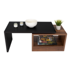 Mesa de Centro Wesley, Wengue y Cobre, con Amplio Espacio Ideal Para Ubicar Decoraciones - vista 2