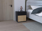 Mesa de Noche Grays, Wengue y Fresno Europeo, con una puerta y cajón - vista 1