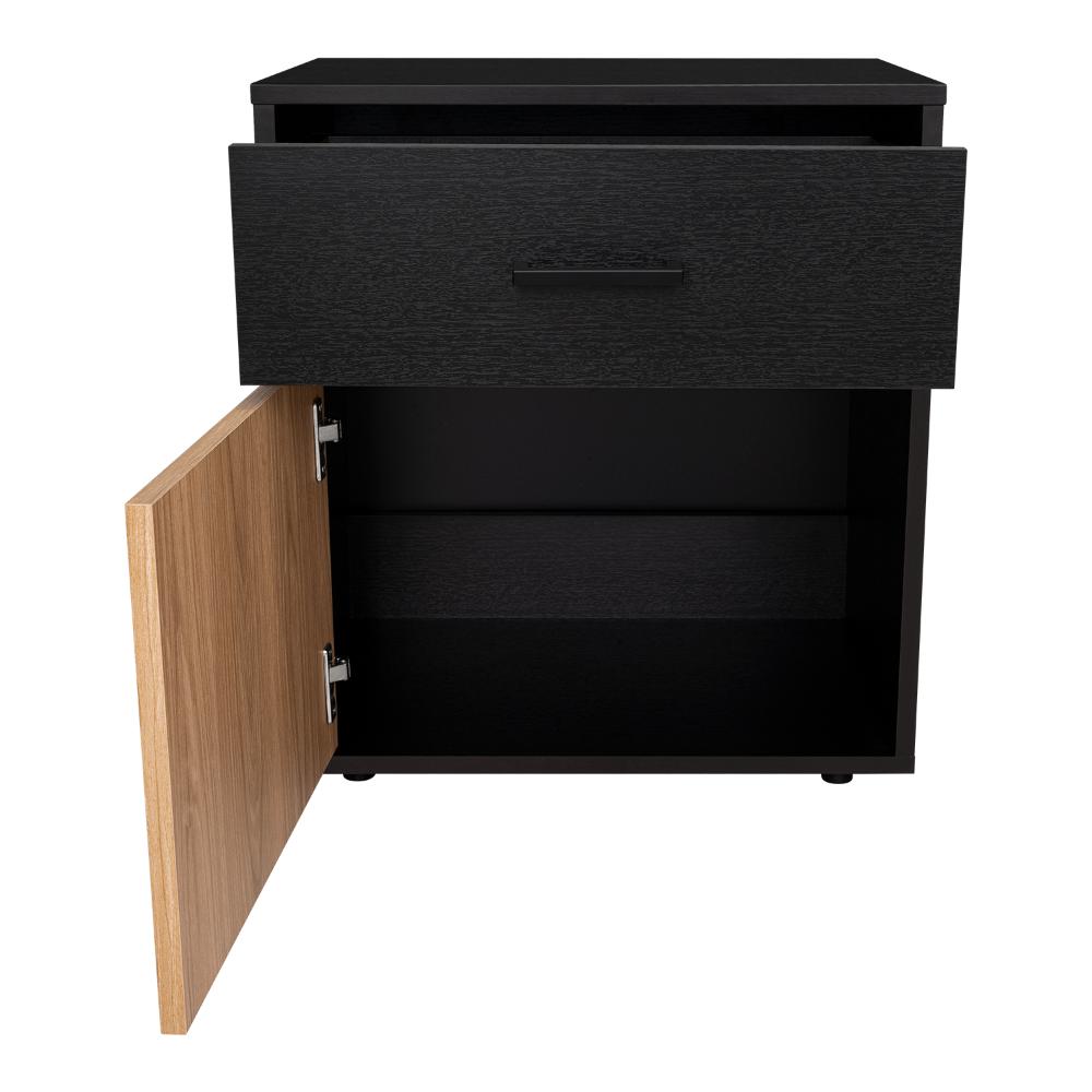 Mesa de Noche Grays, Wengue y Fresno Europeo, con una puerta y cajón - vista 10