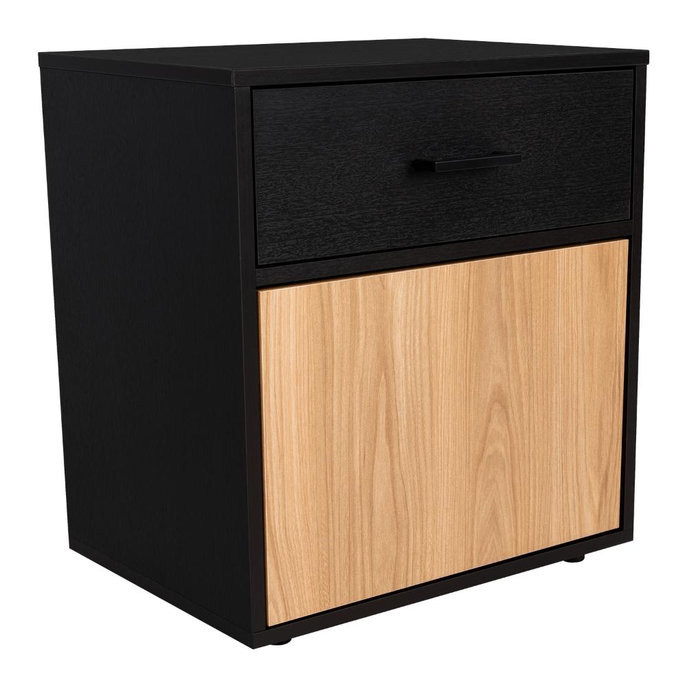 Mesa de Noche Grays, Wengue y Fresno Europeo, con una puerta y cajón - vista 7