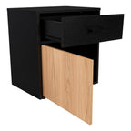 Mesa de Noche Grays, Wengue y Fresno Europeo, con una puerta y cajón - vista 8