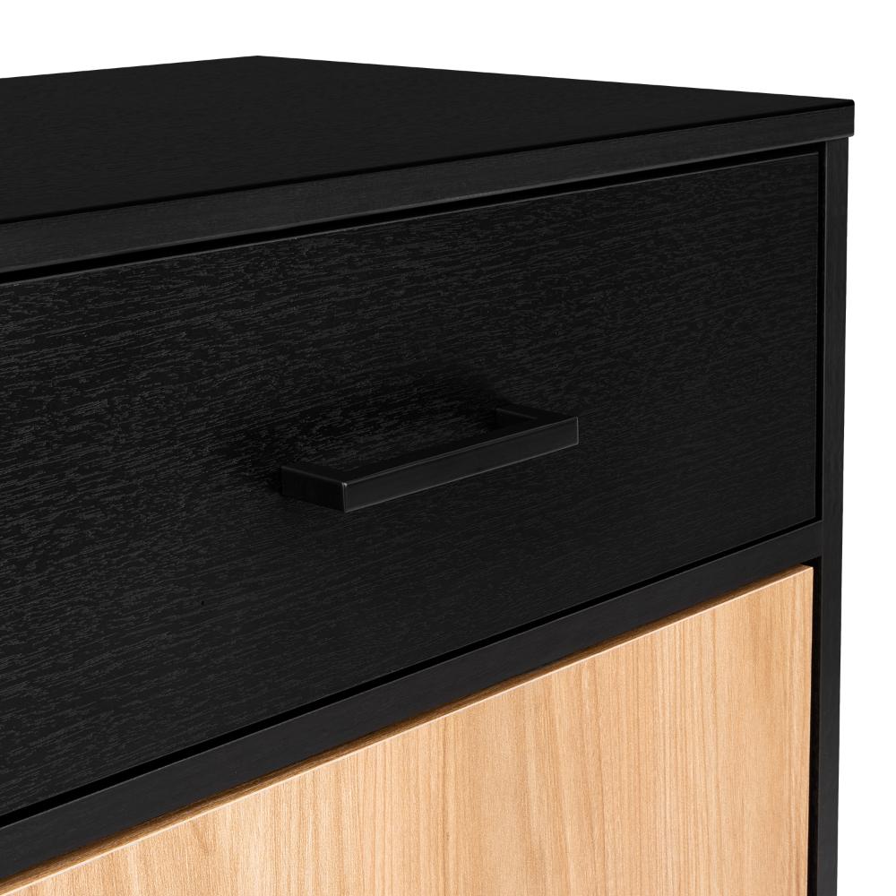 Mesa de Noche Grays, Wengue y Fresno Europeo, con una puerta y cajón - vista 12