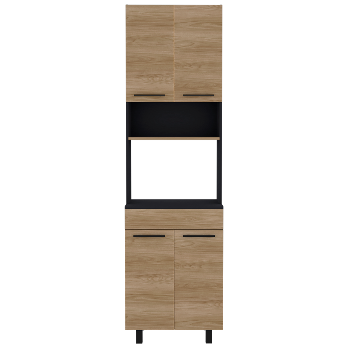Mueble De Cocina Para Microondas Luna, Wengue Y Fresno - vista 6