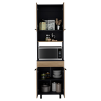 Mueble De Cocina Para Microondas Luna, Wengue Y Fresno - vista 4