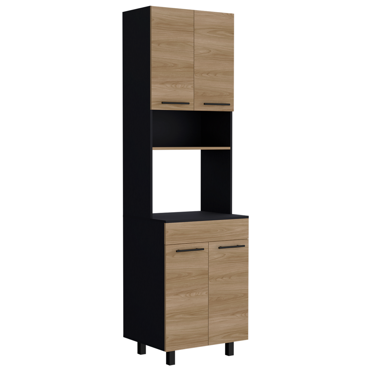Mueble De Cocina Para Microondas Luna, Wengue Y Fresno - vista 3