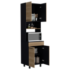 Mueble De Cocina Para Microondas Luna, Wengue Y Fresno - vista 5