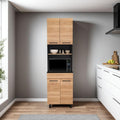 Mueble De Cocina Para Microondas Luna, Wengue Y Fresno - vista 1