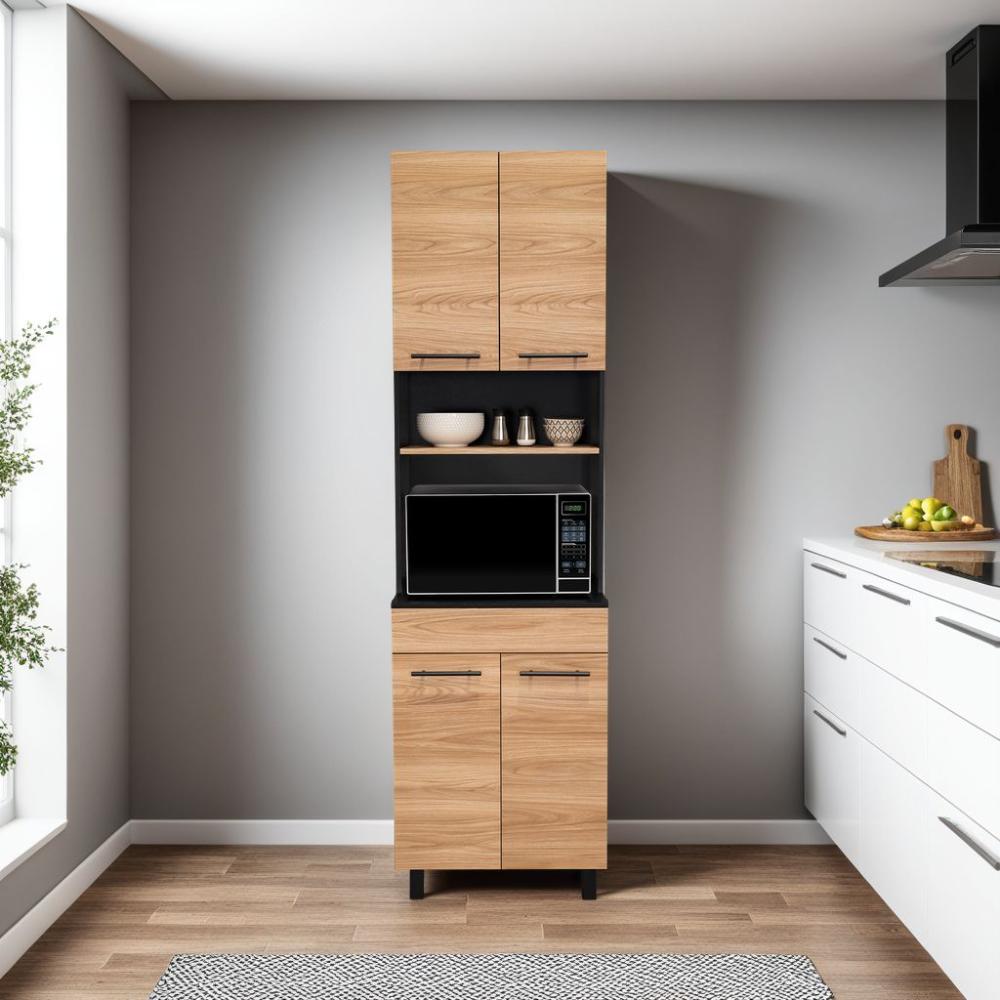 Mueble De Cocina Para Microondas Luna, Wengue Y Fresno - vista 1