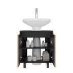 Mueble Para Lavamanos Marlo Dos Puertas, Wengue Y Fresno - vista 4