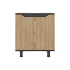 Mueble Para Lavamanos Marlo Dos Puertas, Wengue Y Fresno - vista 5