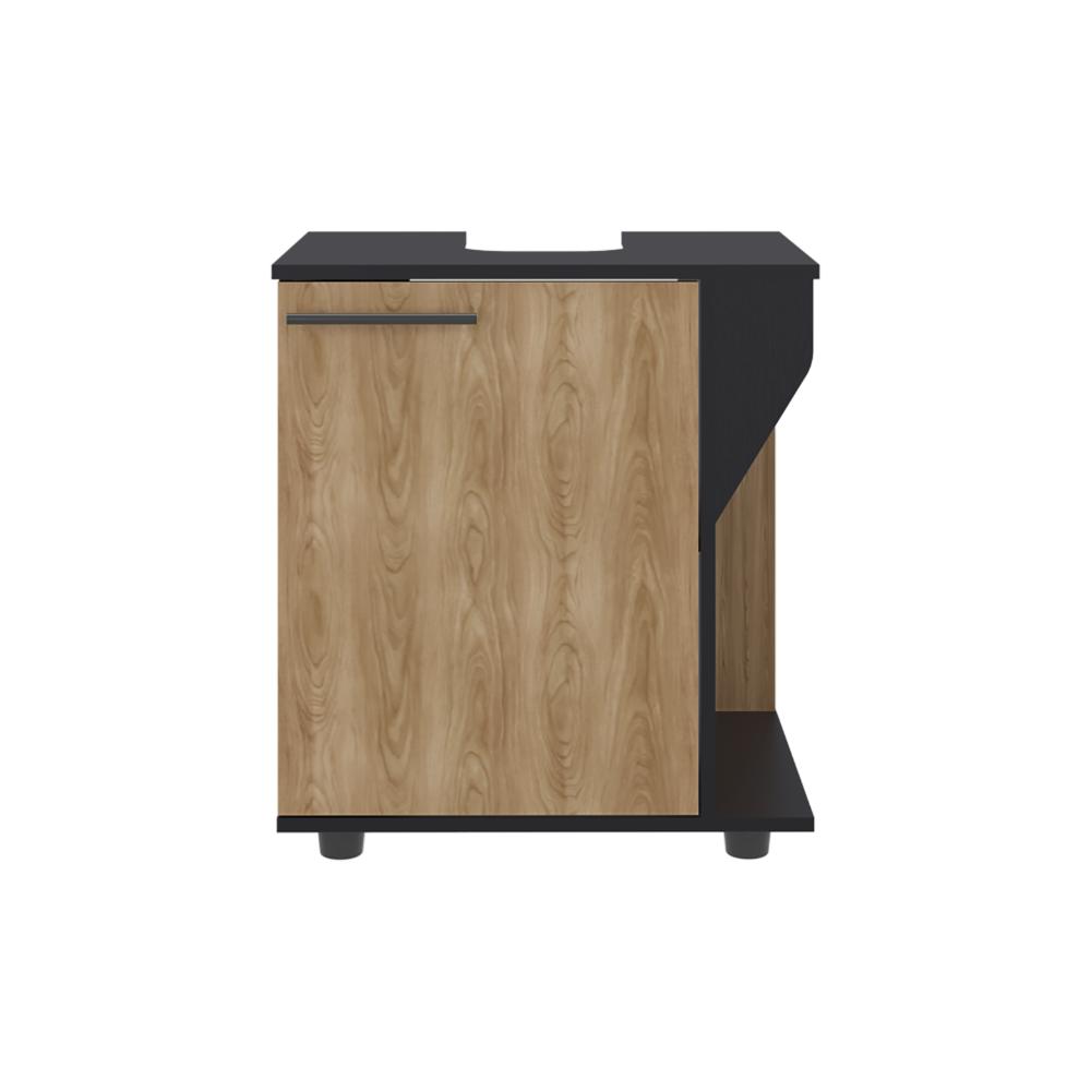 Mueble Para Lavamanos Phillips Una Puerta Wengue Y Fresno - vista 6