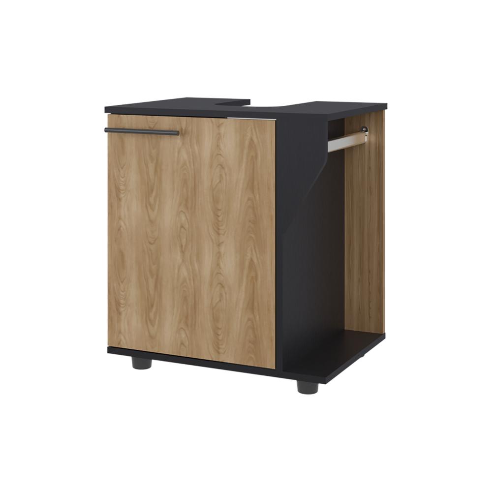 Mueble Para Lavamanos Phillips Una Puerta Wengue Y Fresno - vista 7