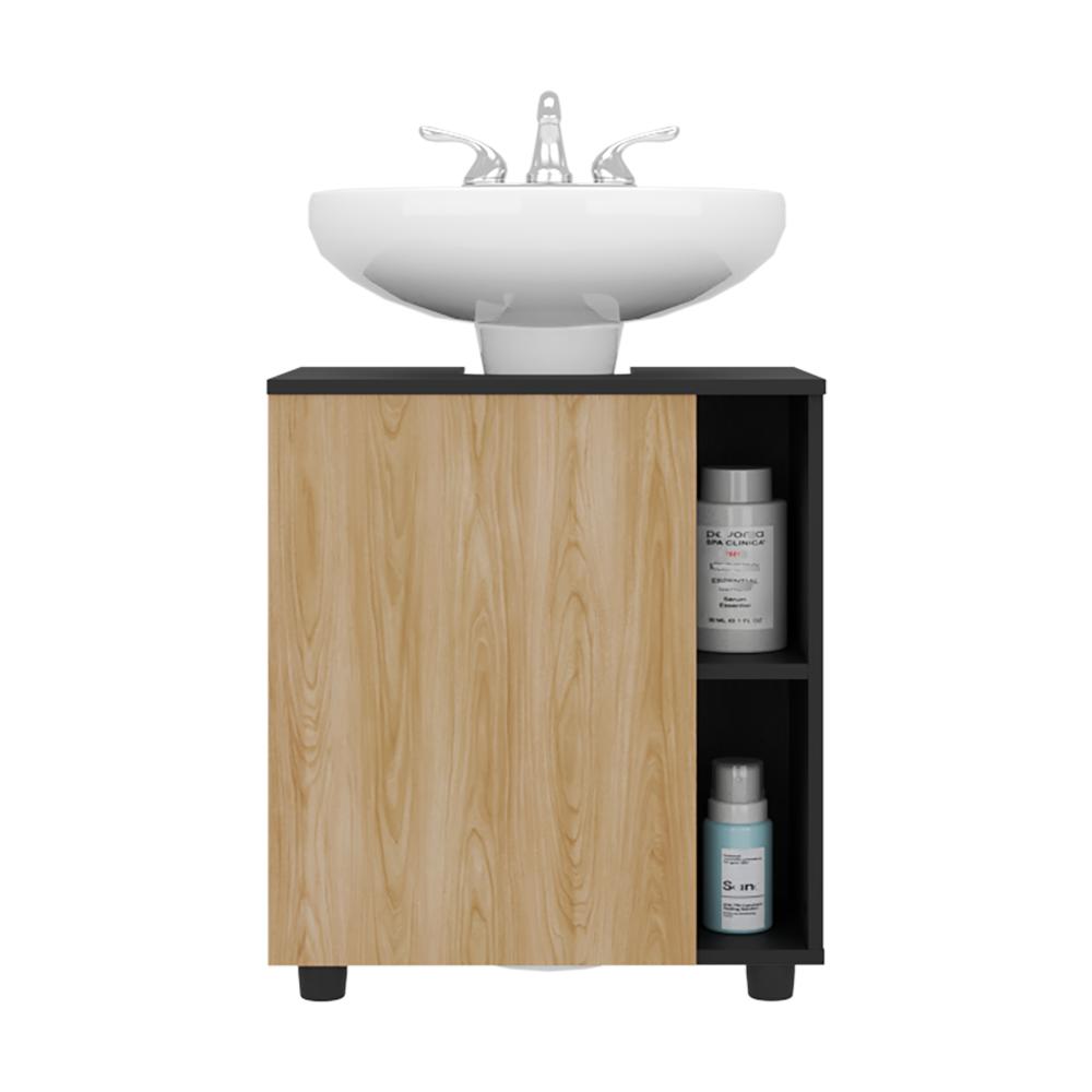 Mueble Para Lavamanos Pascuale Una Puerta, Wengue Y Fresno - vista 3