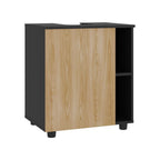 Mueble Para Lavamanos Pascuale Una Puerta, Wengue Y Fresno - vista 6
