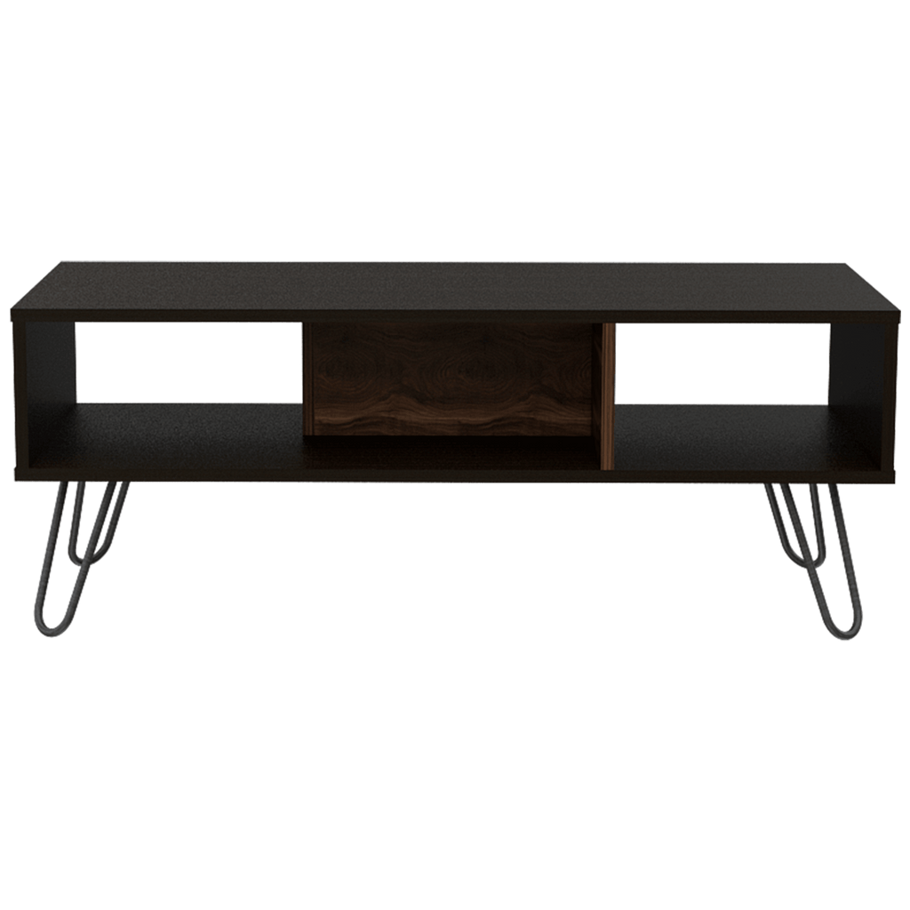 Mesa de Centro Lara, Wengue y Caoba,  con Amplio Espacio y Patas de Acero - vista 5