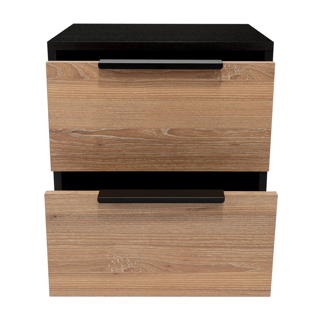 Velador Kaia 2 Cajones - Wengue / Miel