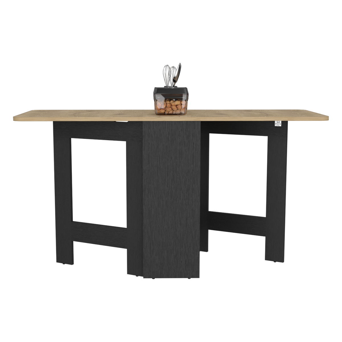 Mesa Abatible, Compact, Wengue y Macadamia, con amplio espacio para colocar objetos - vista 4