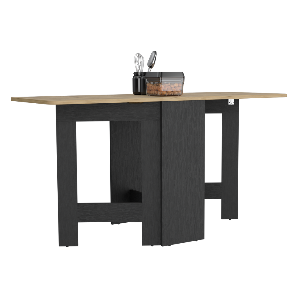 Mesa Abatible, Compact, Wengue y Macadamia, con amplio espacio para colocar objetos - vista 1