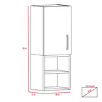 Mueble Auxiliar Muro Baño Madrid 1 Puerta - Wengue / Plomo