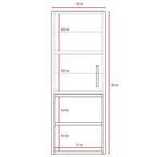 Mueble Auxiliar Muro Baño Madrid 1 Puerta - Wengue / Plomo