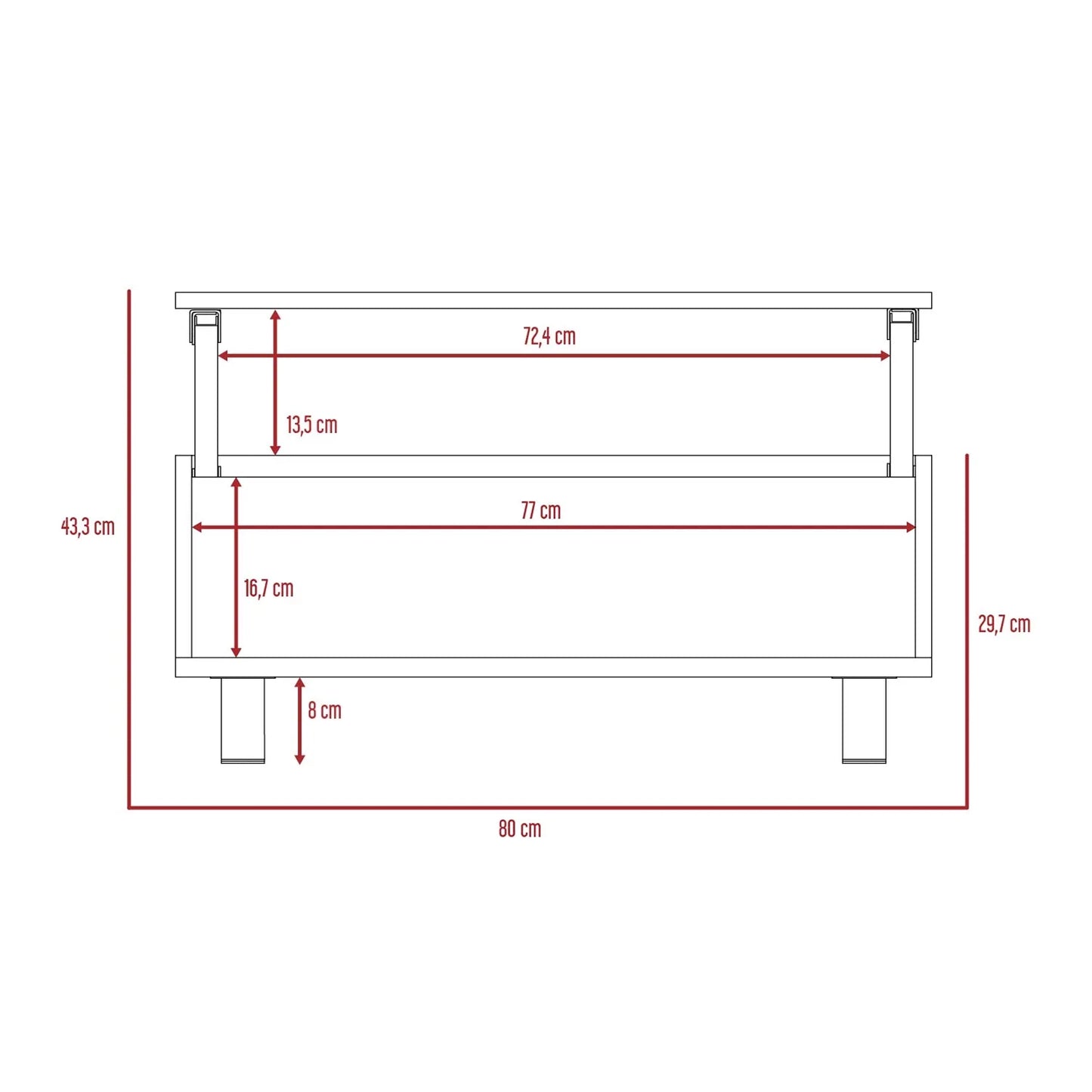 Mesa Funcional 5G-2 - Ceniza / Wengue