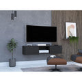 Mesa Para Tv Flotante Gleid, Wengue, con Dos Puertas Abatibles - vista 1