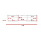 Mesa Para Tv Flotante Gleid, Wengue, con Dos Puertas Abatibles - vista 10