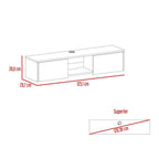 Mesa Para Tv Flotante Gleid, Wengue, con Dos Puertas Abatibles - vista 11