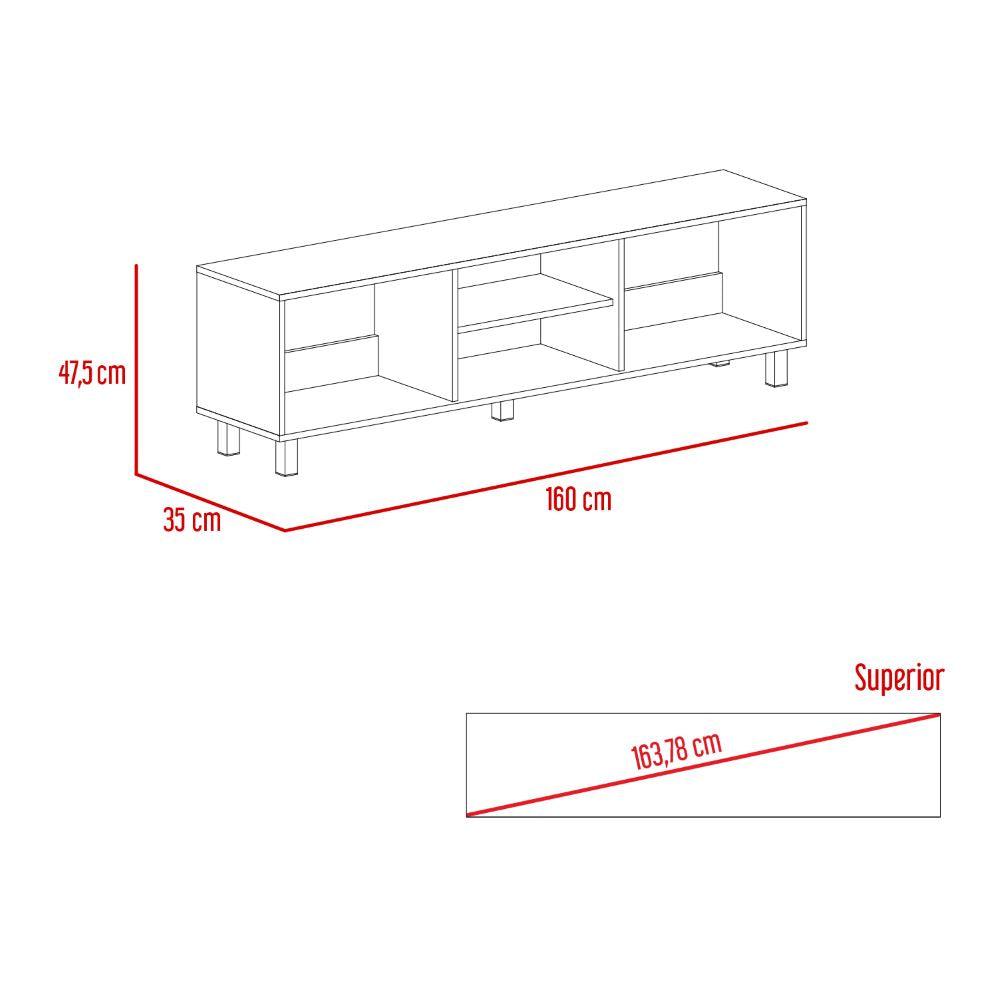 Mesa Para Tv Tunez, Blanco Duqueza, Para Televisor Hasta 70 Pulgadas - vista 8