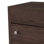 Mesa de Noche Tutto, Chocolate y Blanco, con Un Cajón Amplio Ideal Para Espacios Pequeños - vista 9