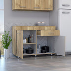 Modulo Inferior Kitchen, Orion, Duna y Blanco, con dos puertas batientes y cajón deslizable - vista 3