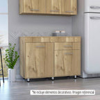 Modulo Inferior Kitchen, Orion, Duna y Blanco, con dos puertas batientes y cajón deslizable - vista 4