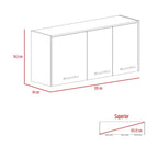 Modulo Superior Kitchen Orion, Duna y Blanco, con tres puertas batientes y varios entrepaños - vista 8
