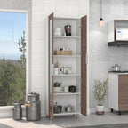 Mueble Alacena Fendi, Blanco Marqueza y Castaño, con dos puertas batientes y gran capacidad de almacenamiento - vista 4
