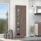 Mueble Alacena Fendi, Blanco Marqueza y Castaño, con dos puertas batientes y gran capacidad de almacenamiento - vista 3