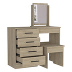 Mueble de Tocador Kaia, Rovere y Blanco Marqueza, con cuatro amplios cajones organizadores - vista 1