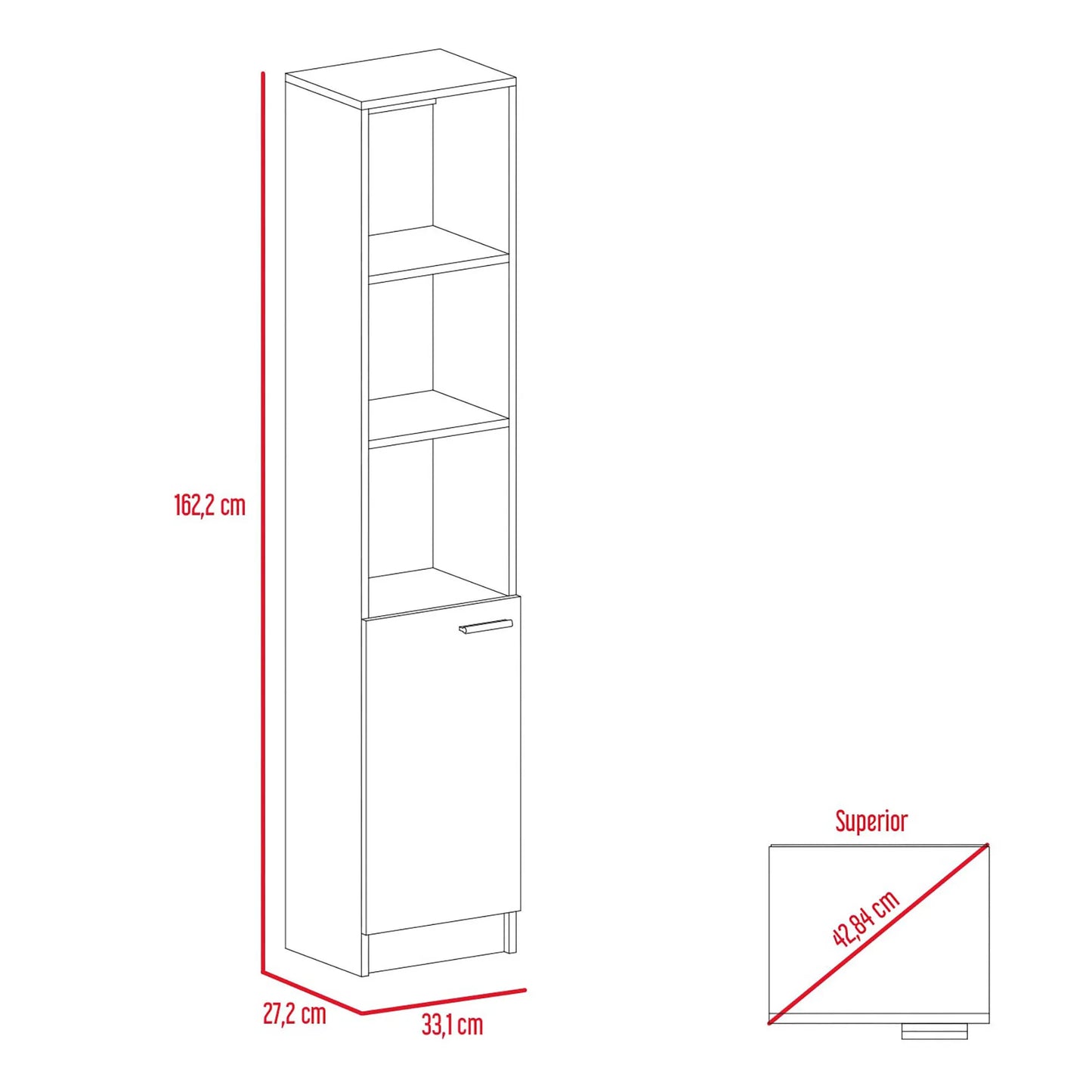 Optimizador Bath 161 1 Puerta - Blanco
