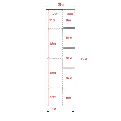 Optimizador Bath 300 1 Puerta - Rovere / Blanco
