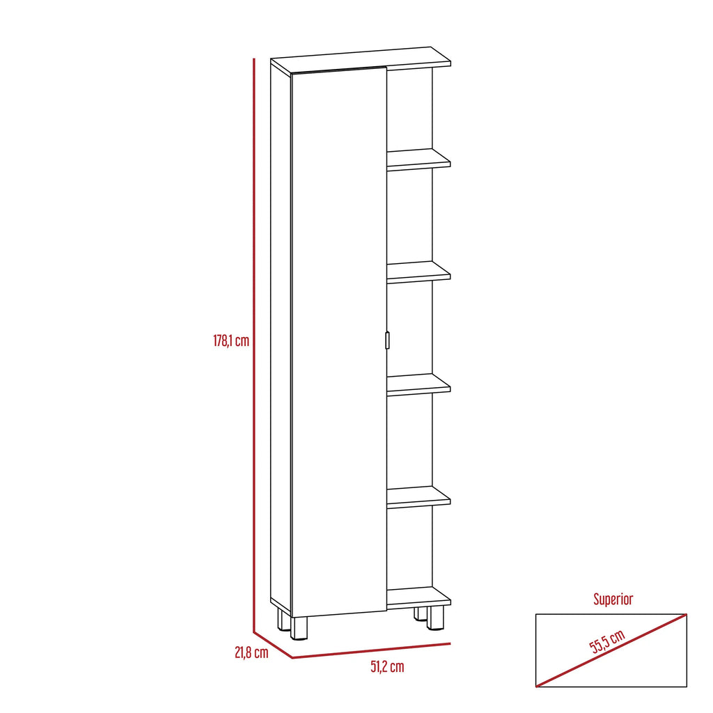 Optimizador Bath 300 1 Puerta - Rovere / Blanco