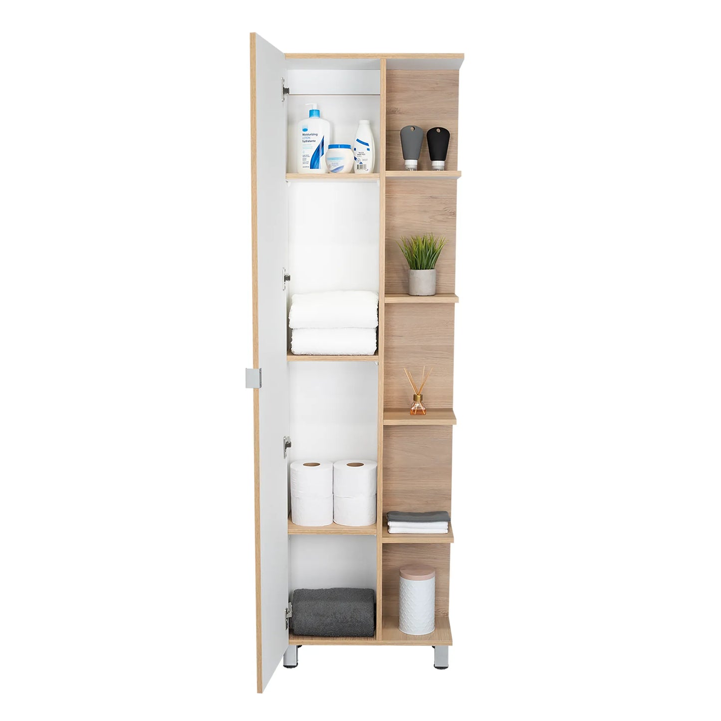 Optimizador Bath 300 1 Puerta - Rovere / Blanco
