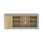 Mesa Para Tv Sahar, Café Claro y Cocoa, para Tv de hasta 65" con una Puerta Abatible y Tres Entrepaños - vista 6