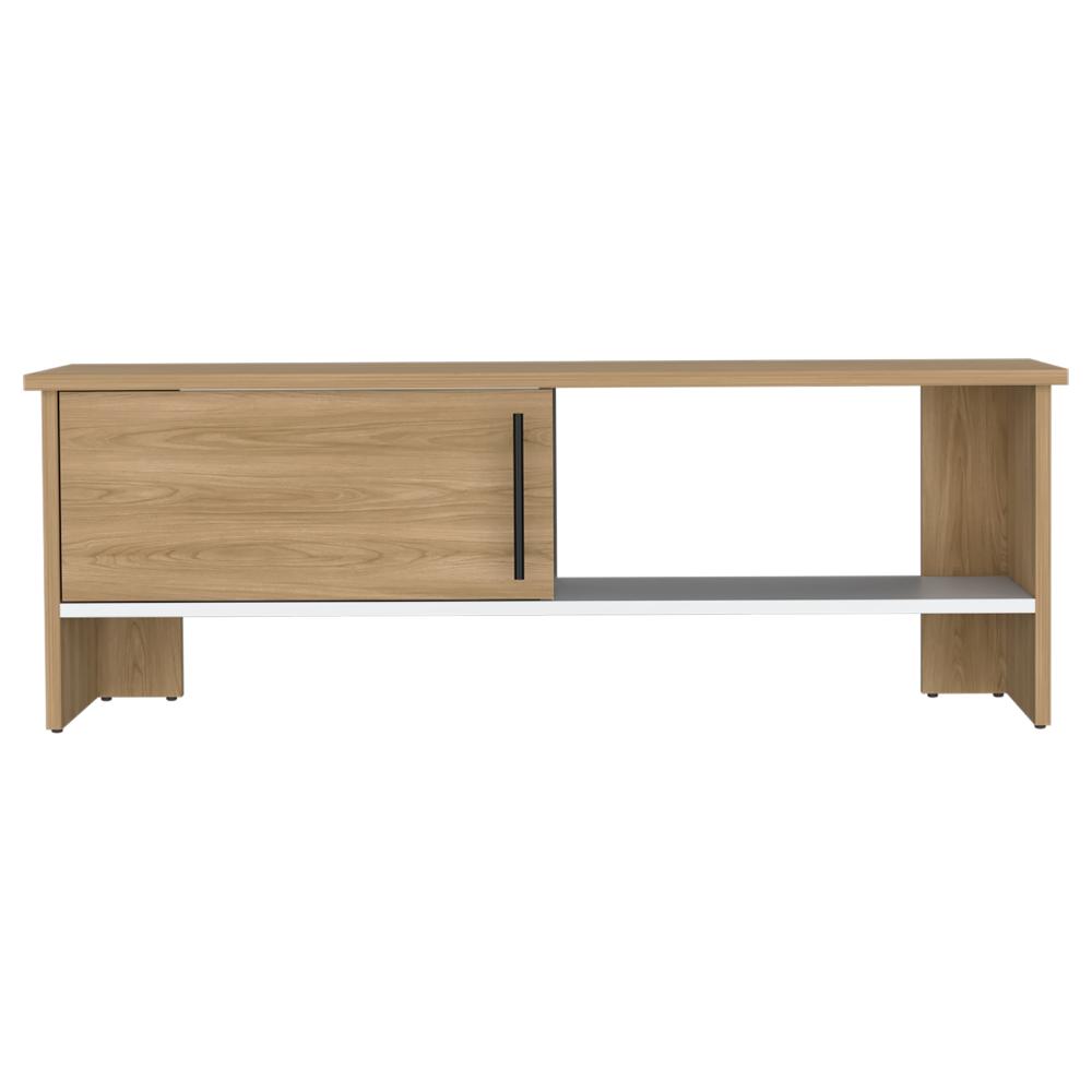 Mesa Tv Navi, Fresno Europeo y Blanco Duqueza, Para Televisor Hasta 55 Pulgadas Con Puerta - vista 6