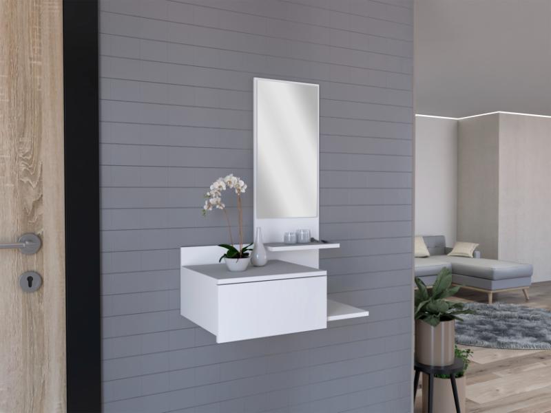 Mueble Recibidor Vienna, Recibidor Viena, Blanco, con un Cajón - vista 1