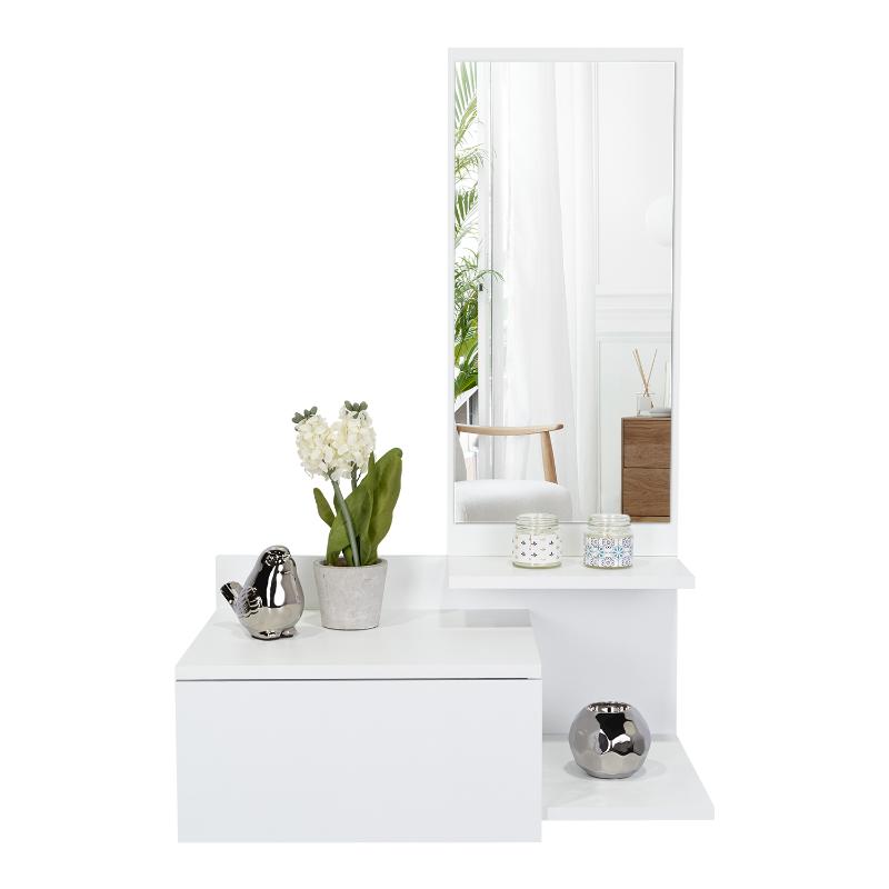 Mueble Recibidor Vienna, Recibidor Viena, Blanco, con un Cajón - vista 5