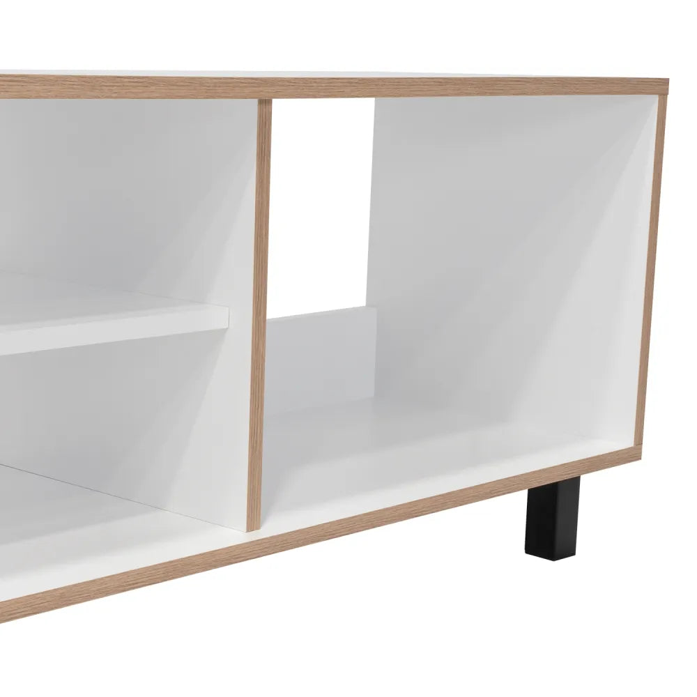 Rack Nomik Tv70 - Blanco / Canto Duna