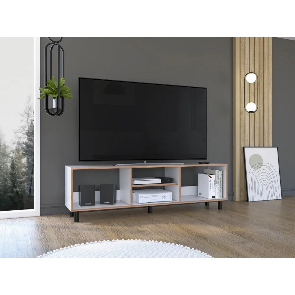 Rack Nomik Tv70 - Blanco / Canto Duna