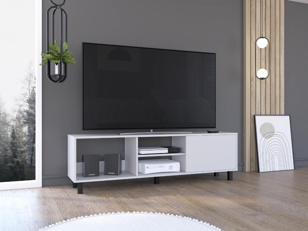 Rack Tv 65" Tunez Una Puerta, Color Blanco - vista 1