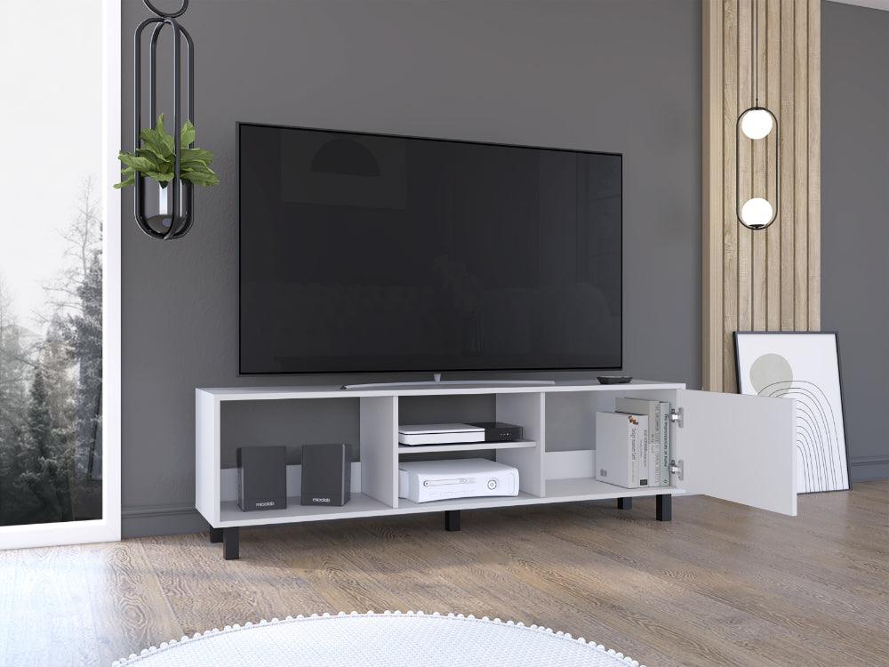 Rack Tv 65" Tunez Una Puerta, Color Blanco - vista 2