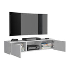 Rack Para Tv Flotante Gleid, Blanco, con Dos Puertas Abatibles - vista 4